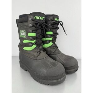 Vintage Arctic Cat Snowmobile Boots Mens 11 Tracker Extreme Rubber Wool Liner